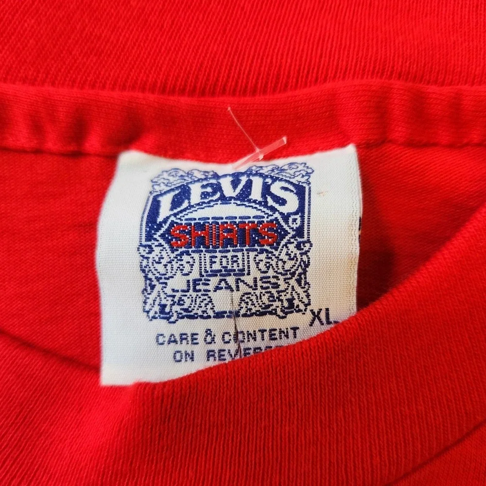 🔥VTG Levis 501 Button Your Fly 91' T-Shirt XL Single Stitch 90s Y2K Streetwear